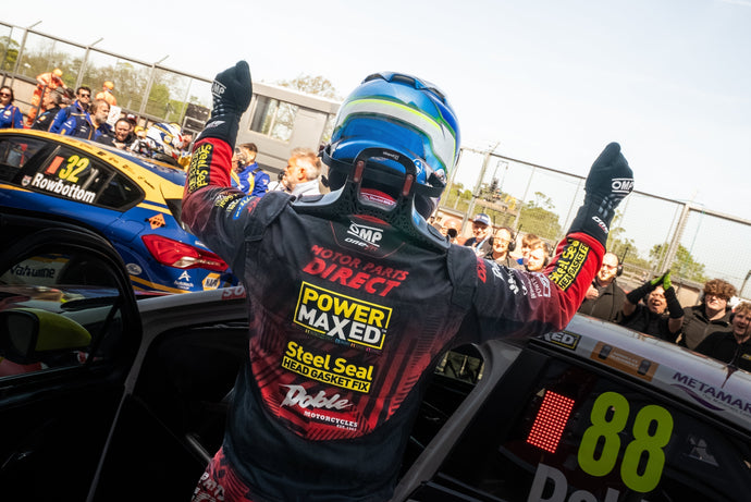 Mikey Doble and Motor Parts Direct with Power Maxed Racing Deliver Strong Performance at Donington Park